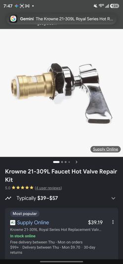 Krowne 21-309L Royal Series Hot Replacement Cartridge Valve