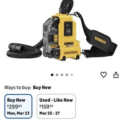 DEWALT 20V MAX* Dust Extractor, Brushless, Universal, Tool Only (DWH161B)