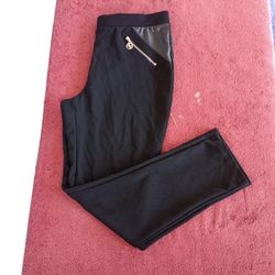 Adrienne Vittadini women's black dress pants size L