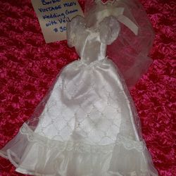 2 piece BARBIE Wedding Gown Dress & Veil