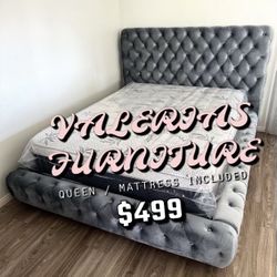 New Queen Bed With Mattress