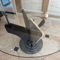 Glass Dining Table  With Chairs 