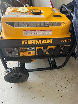 Firman generator. 6,700 watts