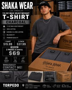 Shaka Charcoal Heavyweight Tee