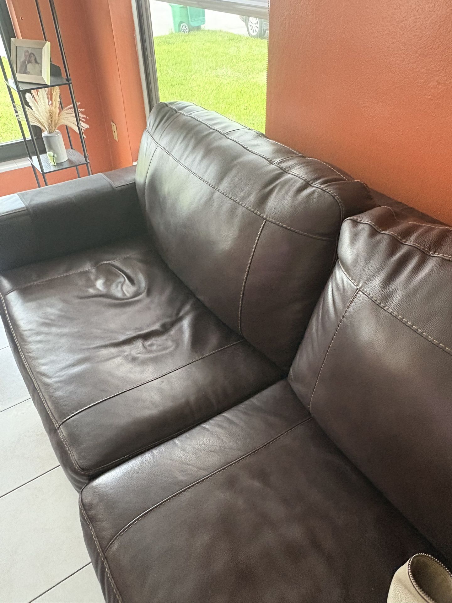 Leather Sofa Bed And Love Seat