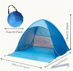 Brand new unused beach, pop-up tent