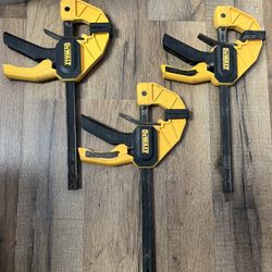 Dewalt 6” Tough Body Tripper Clamps Lot Of (3) 