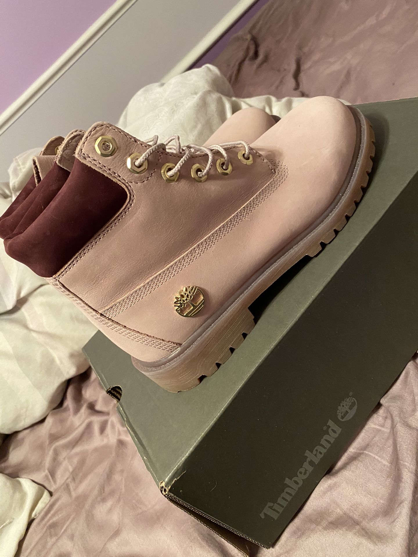 Rose Gold/Pink Timberland Boots