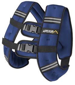 APEXUP Weighted Vest 15lbs blue and black new in box for men or women