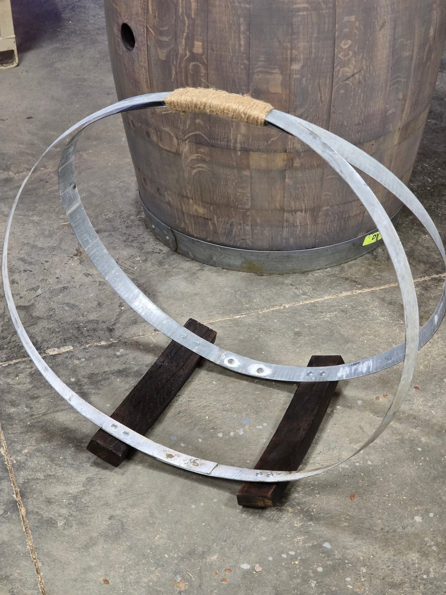 Rustic Wine Barrel Hoop Basket