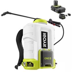 Backpack Chemical Sprayer 18V Cordless 4 Gal. 2.0 Ah Battery And Charger Ryobi