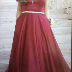 Red Satin Dress
