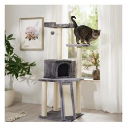New 52 Inches Grey Cat Tree 