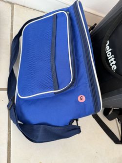Blue Insulated Cooler Bag with Shoulder Strap
