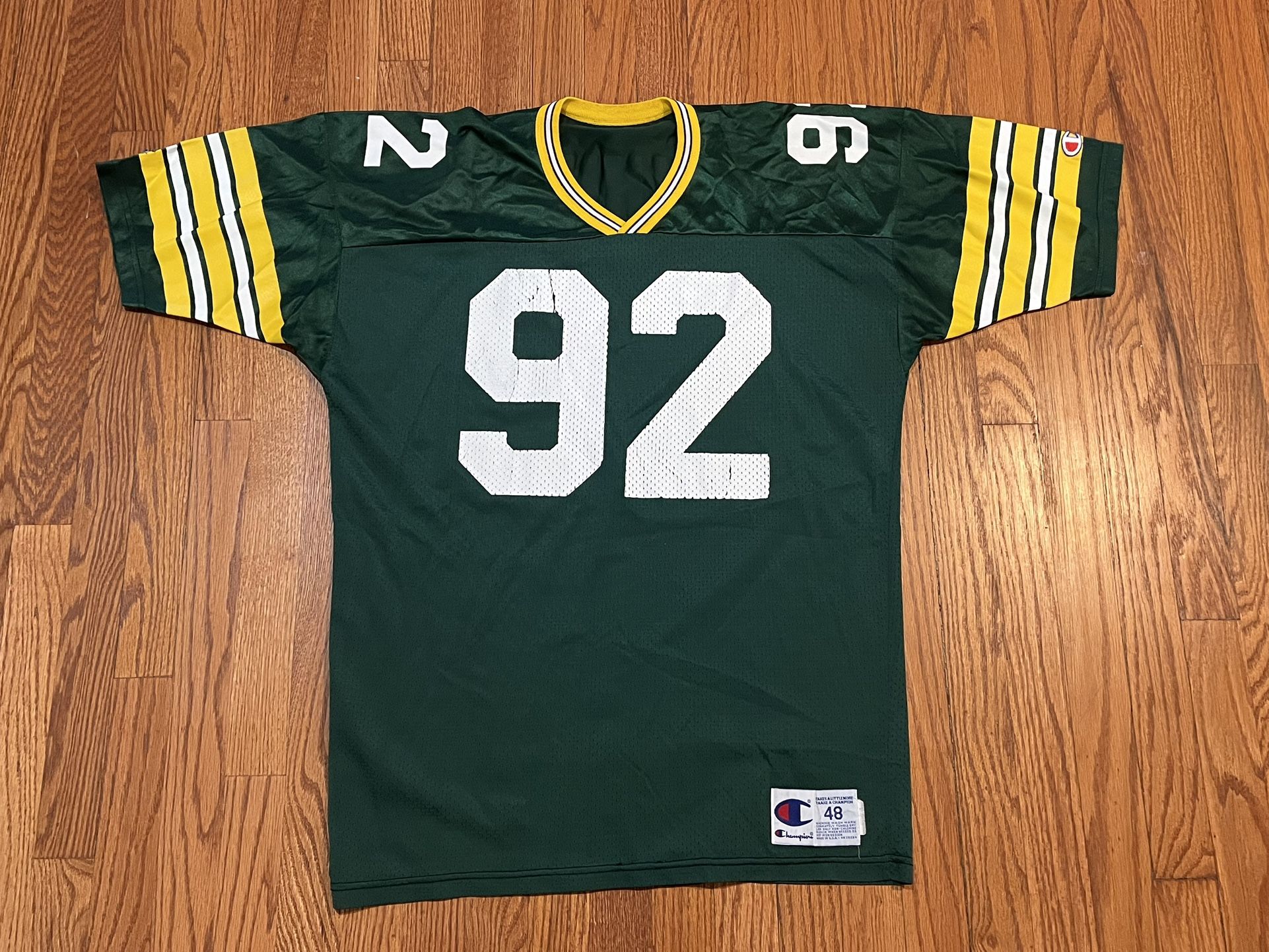 Reggie White Green Bay Packers Football Jersey Size 48, Champion, Authentic, Vintage, Rare