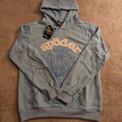 Baby Blue Spider Hoodie Size Medium 