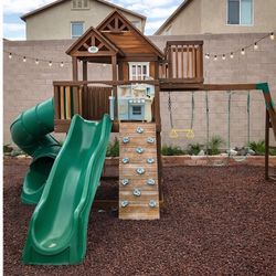 Kids Play House  And Swing Set 
