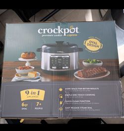 NEW Crockpot Express 6-Qt Oval 9-in-1 Pressure Cooker / Multi-Cooker in Box