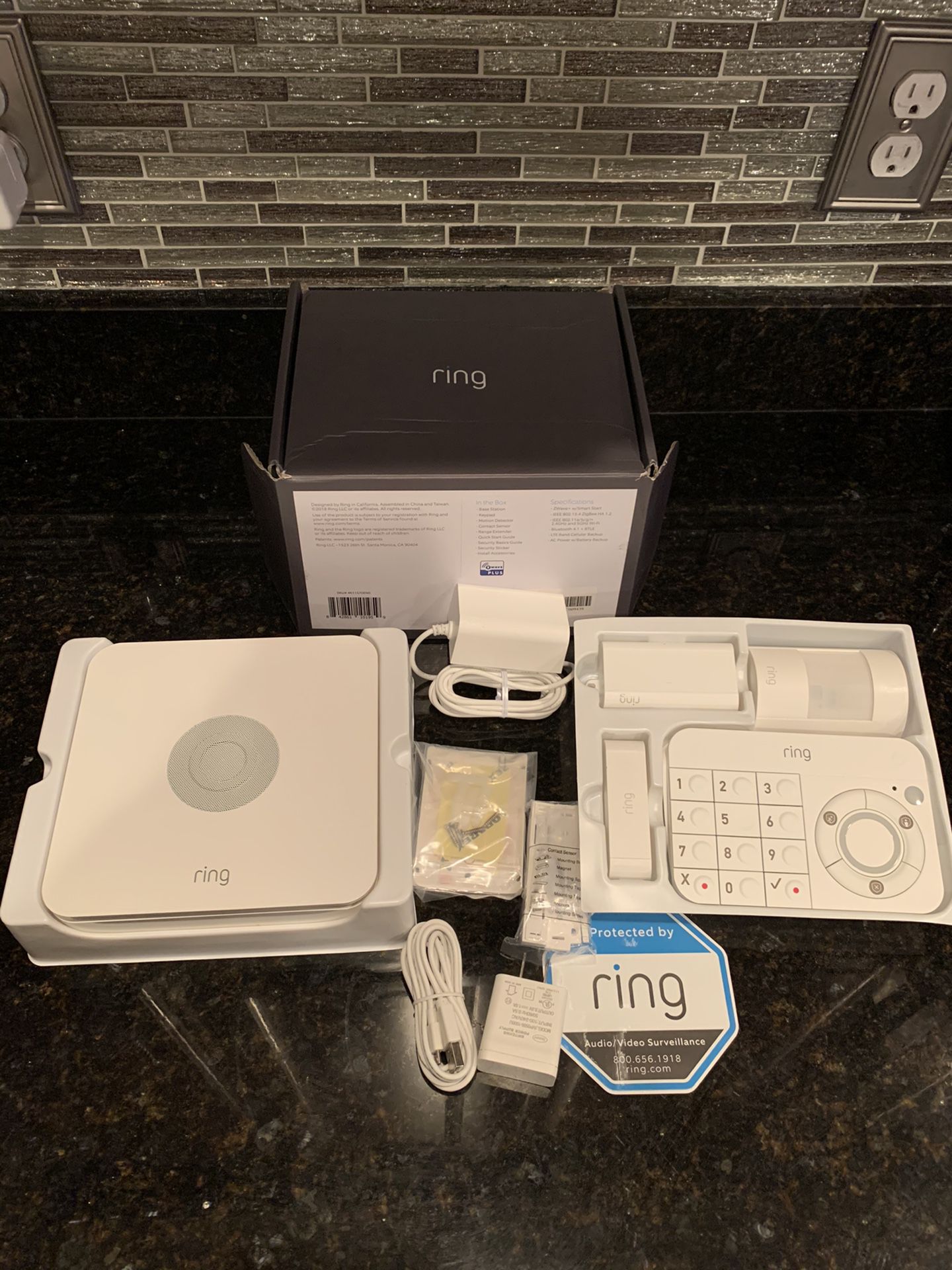 Ring Alarm Wireless Home Security System Complete 5-Piece Kit