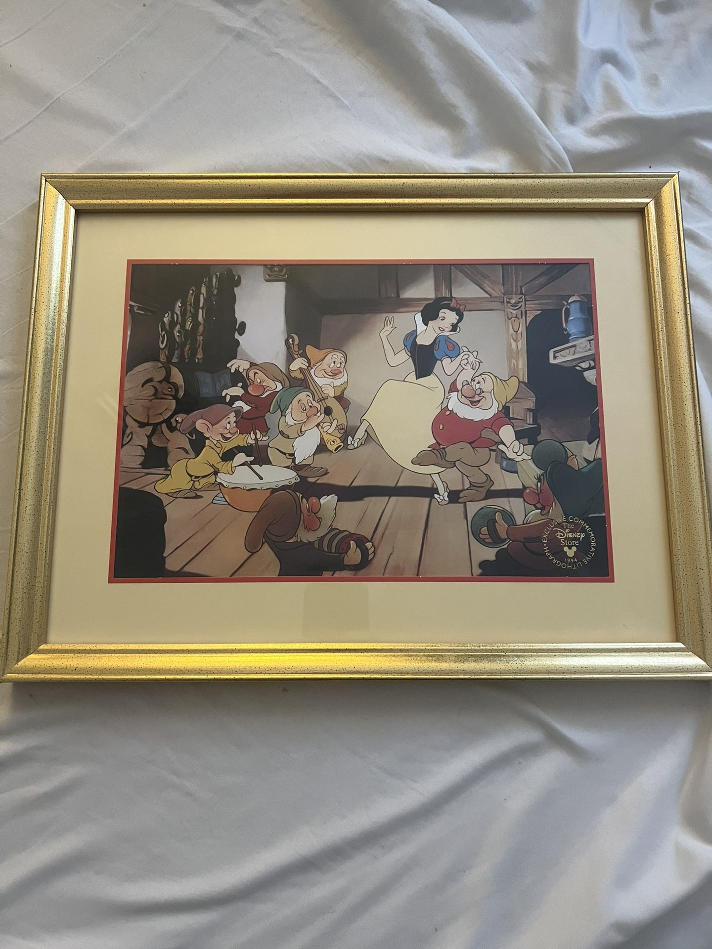 Disney Snow White And The Seven Dwarfs Lithograph 1994