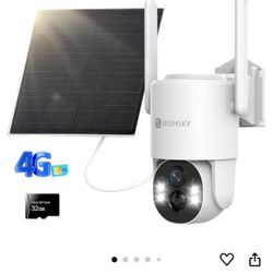 4G LTE Cellular Security Camera Wireless Outdoor Solar Charging, 2K HD Color Night Vision No WiFi So