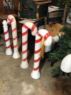 Vintage Blow Mold  Candy Cane Lawn Decorations $12 EACH. Mix / Match