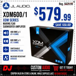 JL Audio XDM600/1 Mono Subwoofer Amplifier 600 RMS 1200 Watts Max 🚨 Payment Options Available 🚨 No Credit Needed 🚨