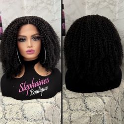 Human Hair Blended Lace Front Wig 