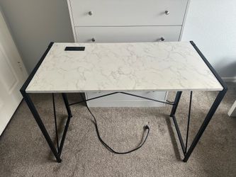White Foldable Marble Desk/Table