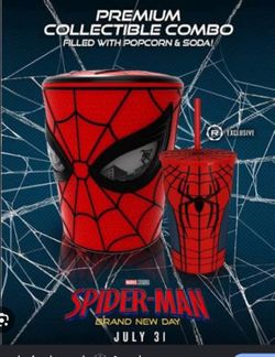 Spider man popcorn bucket and cup
