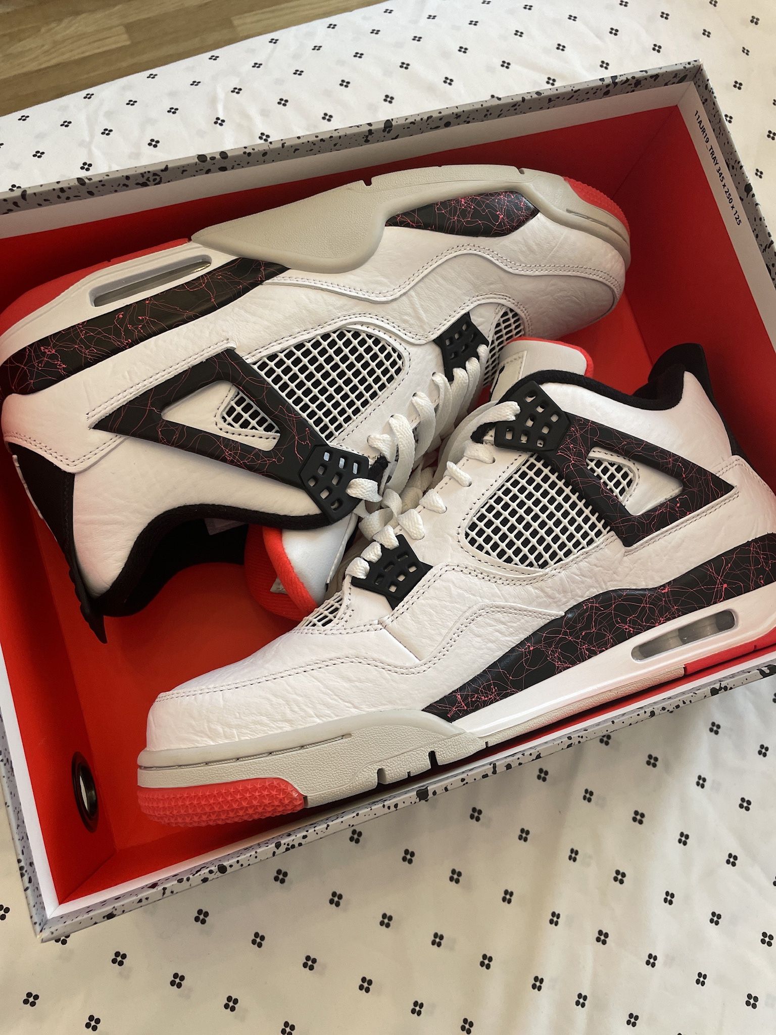 Air Jordan Retro White/Black Bright Crimson 2019 SIZE 12