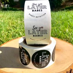 CUSTOM BOPP LABELS FOR BUSINESS advertising Cups Drinks Hydro Flasks Cosmetics Party Goody Bags
