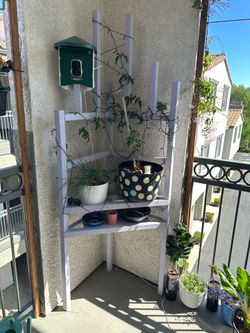 Corner Plant Stand, purple