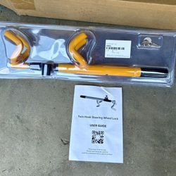 Twin Hook Steering Wheel Lock (new/unopened)
