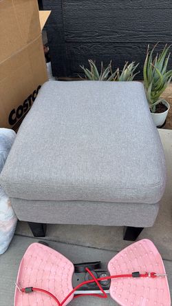 Grey ottoman