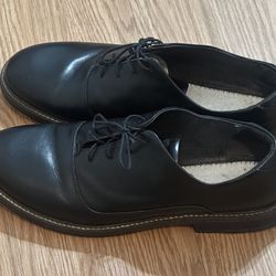 Naot Men’s 12 Black Leather Lace Up Oxford Shoes 44 Professional Office