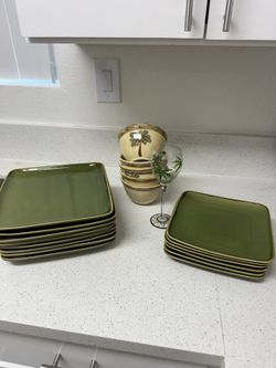 Tropical Hawaiian Plate Set