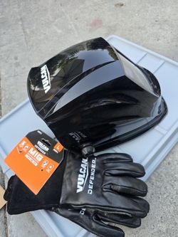 VULCAN 10.1 sq. in. ARCSAFE Auto-Darkening Welding Helmet And Gloves