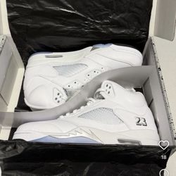 jordan 5 white metallic size 11.5