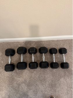 Dumbbells - Rubber Hex