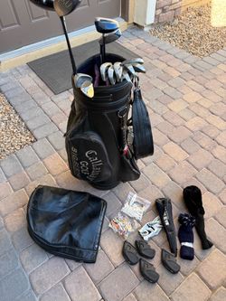 Gold Clubs Club Set Callaway Cougar Irons Putter Driver Woods Bag Accessories