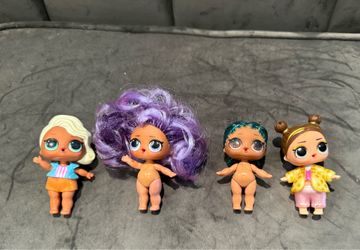 lol Surprise Dolls 8 lot 3" Tall Purple Purple Hair Red Hair