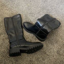 Woman’s Leather Boots And Jacket 