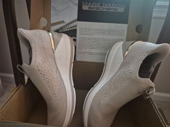 Taupe Mark Nason Sketchers Mark Nason Hands Free Slip- Triple Wedge Milee Wedge Sneaker Size 6.5