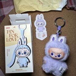 POP MART Labubu The Monsters Pin For Love Series Mini Plush Pendant - Equality