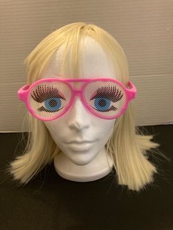 Pink Novelty Eye Print Party Glasses