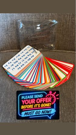 Flash Cards Set w/ Alphabet, Shapes, Colors & Numbers