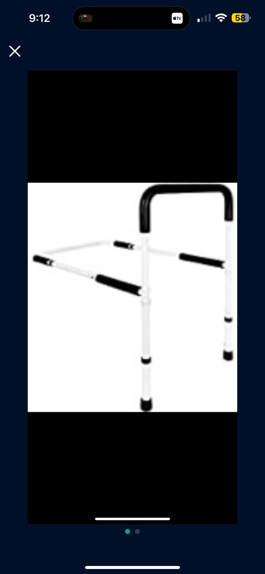 Brand New Vaunn Medical Adjustable Bed Assist Rail Handle And Hand Guard Grab Bar,Bedside Safety