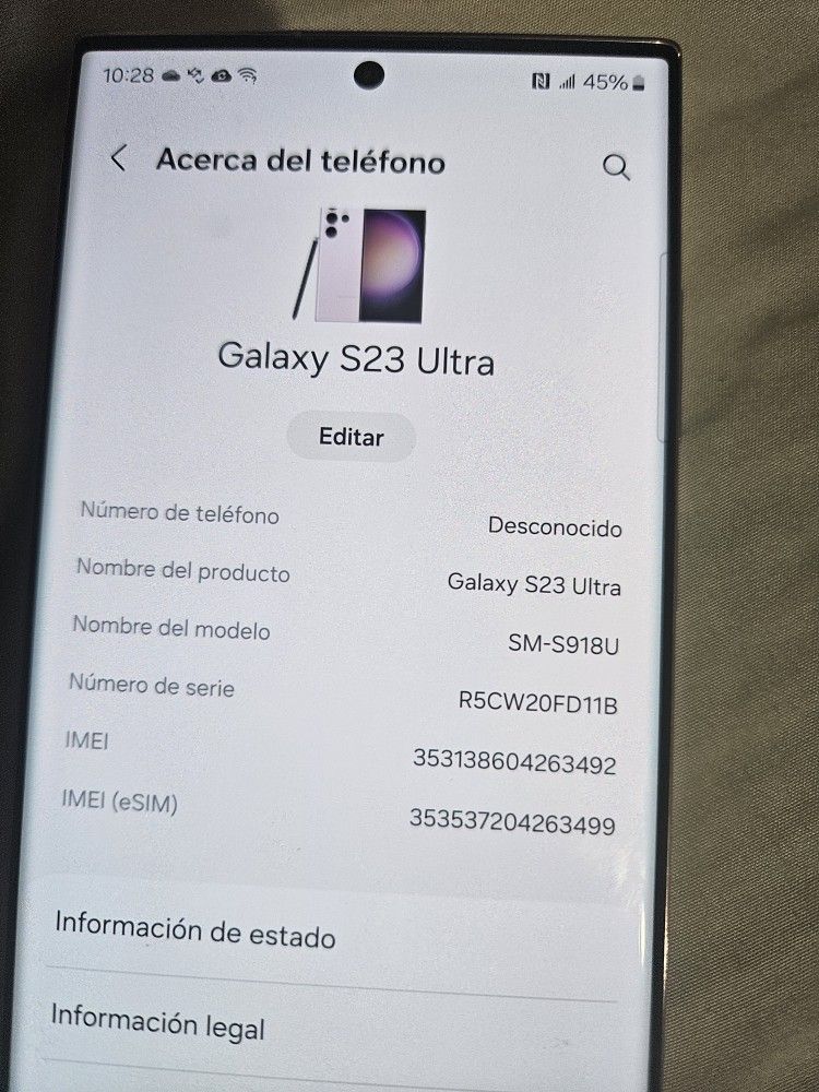 23 Ultra. Como Nuevo