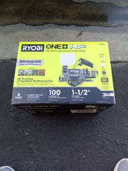 Ryobi 18v Brushless 5" Handheld Tile Masonry Saw